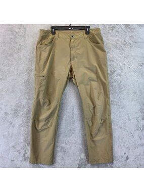 Patagonia Cargo Pants Mens 36x30 Beige Nylon Stretch Hiking Travel Casual